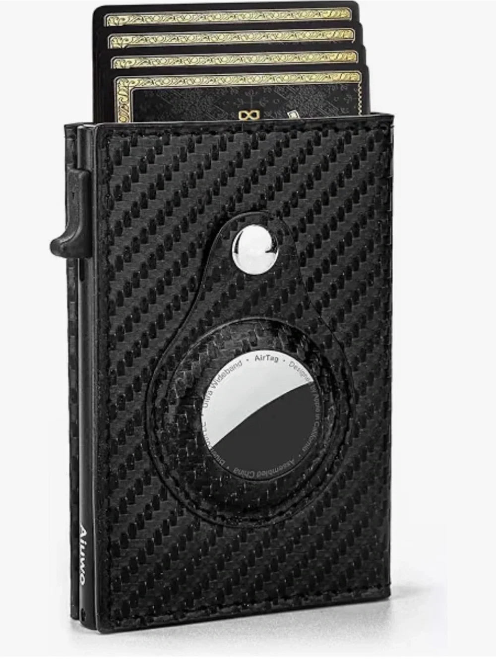 Magic Carbon Fiber RFID Wallet in Black